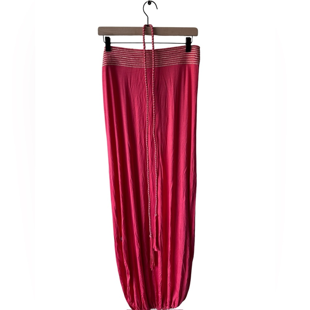 Coral Pink Moroccan Touch Maxi Length Tube Top Jumper